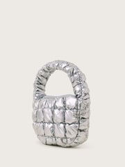 Monsoon Silver Quilted Metallic Tote Bag - Image 2 of 4
