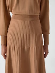 LK Bennett Brown Blakely 2-In-1 Ottoman Skirt Knit Dress - Image 4 of 5