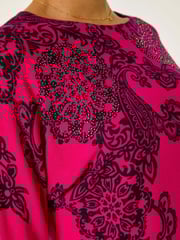Roman Pink Henna Print Hotfix Detail Knit Jumper - Image 5 of 5