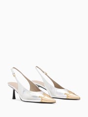 AllSaints Silver Denver Slingbacks - Image 2 of 5
