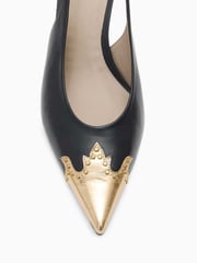 AllSaints Black Denver Slingbacks - Image 4 of 5