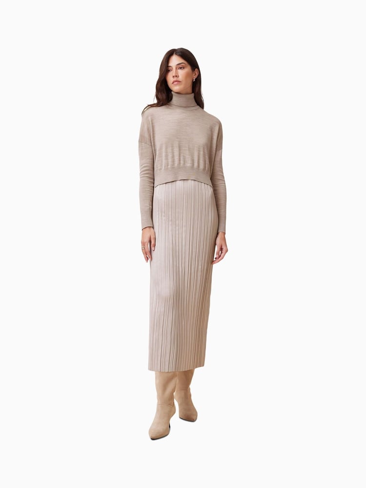 AllSaints Brown Vittoria Dress - Image 1 of 7