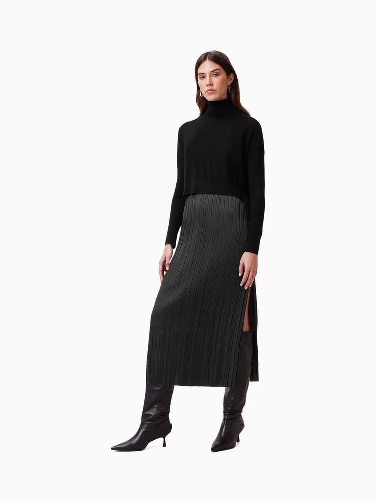 AllSaints Black Vittoria Dress - Image 1 of 8