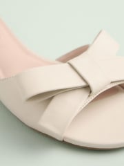 Bone Leather Tabitha Simmons x Next Mae Open Toe Bow Mule Sandals - Image 5 of 5