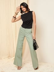 Friends Like These Black Slinky Drape Top - Image 2 of 4