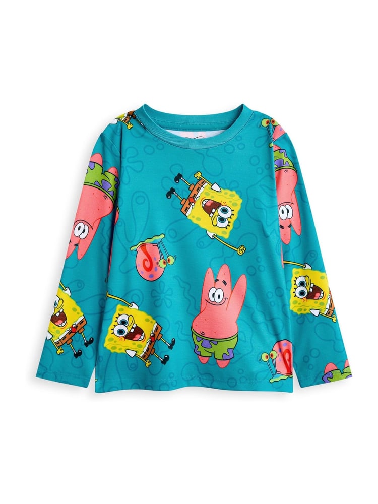 Vanilla Underground Yellow Kids Spongebob Pyjamas 2 Pack - Image 2 of 5