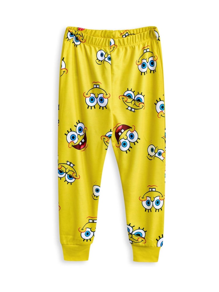 Vanilla Underground Yellow Kids Spongebob Pyjamas 2 Pack - Image 5 of 5