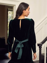 Aspiga Green Esmee Velvet Mini Dress - Image 2 of 7