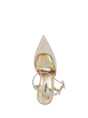 Dune London Glitter Gold Standard Fit Channel Y Back Open Court Heels - Image 5 of 6