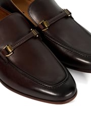 Dune London Brown Scilly Woven Trim Loafers - Image 6 of 6
