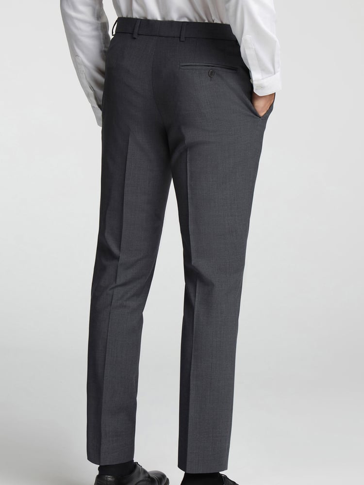 Ted Baker Tailoring Charcoal Grey Prem Panama Slim Suit Trousers - Image 2 of 4