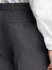 Ted Baker Tailoring Charcoal Grey Prem Panama Slim Suit Trousers - Image 4 of 4