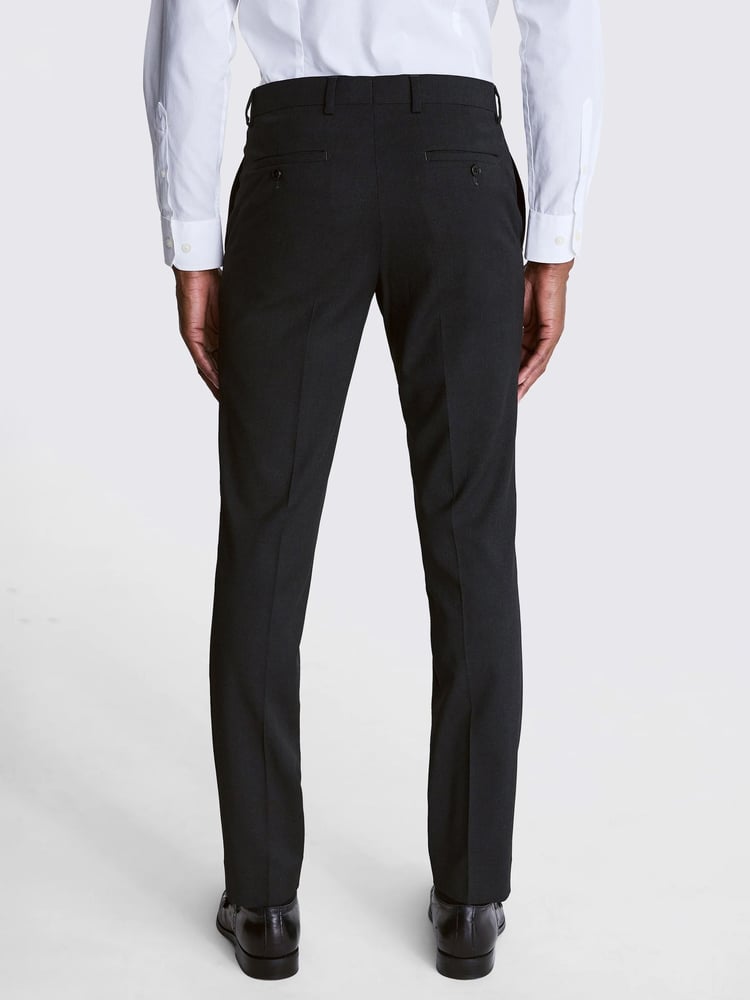 MOSS Charcoal Grey Slim Fit Stretch Trousers - Image 2 of 4