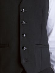 MOSS Charcoal Grey Slim Fit Stretch Waistcoat - Image 3 of 4
