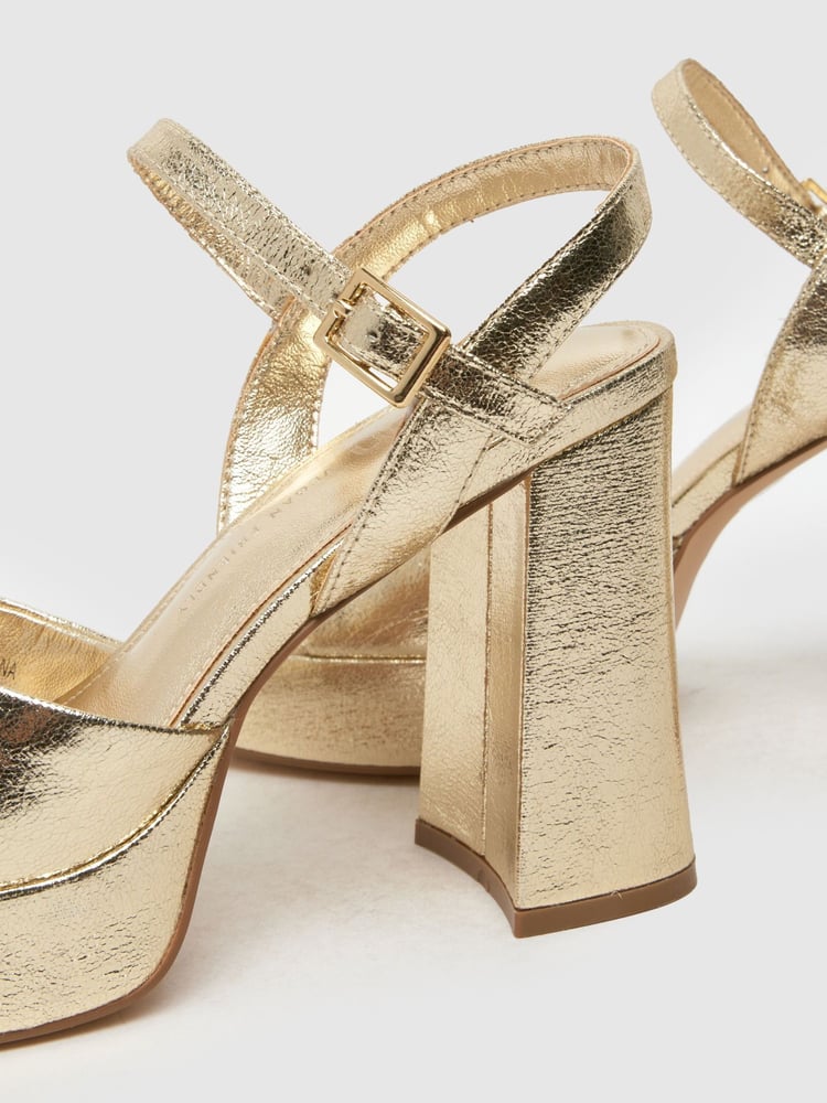 Schuh Gold Sabina Heeled Platform Shoes - Image 4 of 4