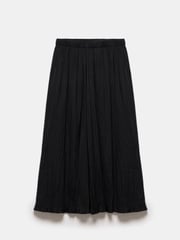 Mint Velvet Black Satin Crinkle Maxi Skirt - Image 6 of 7