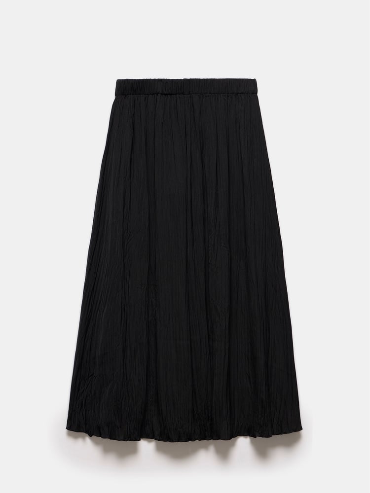 Mint Velvet Black Satin Crinkle Maxi Skirt - Image 7 of 7 Mint Velvet Black Satin Crinkle Maxi Skirt - Image 7 of 7