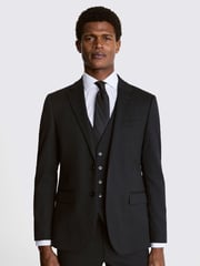 MOSS Black Slim Fit Charcoal Stretch Jacket - Image 1 of 7