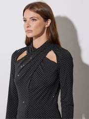 Star by Julien MacDonald Silver Diamante Cut-Out Wrap Top - Image 5 of 6