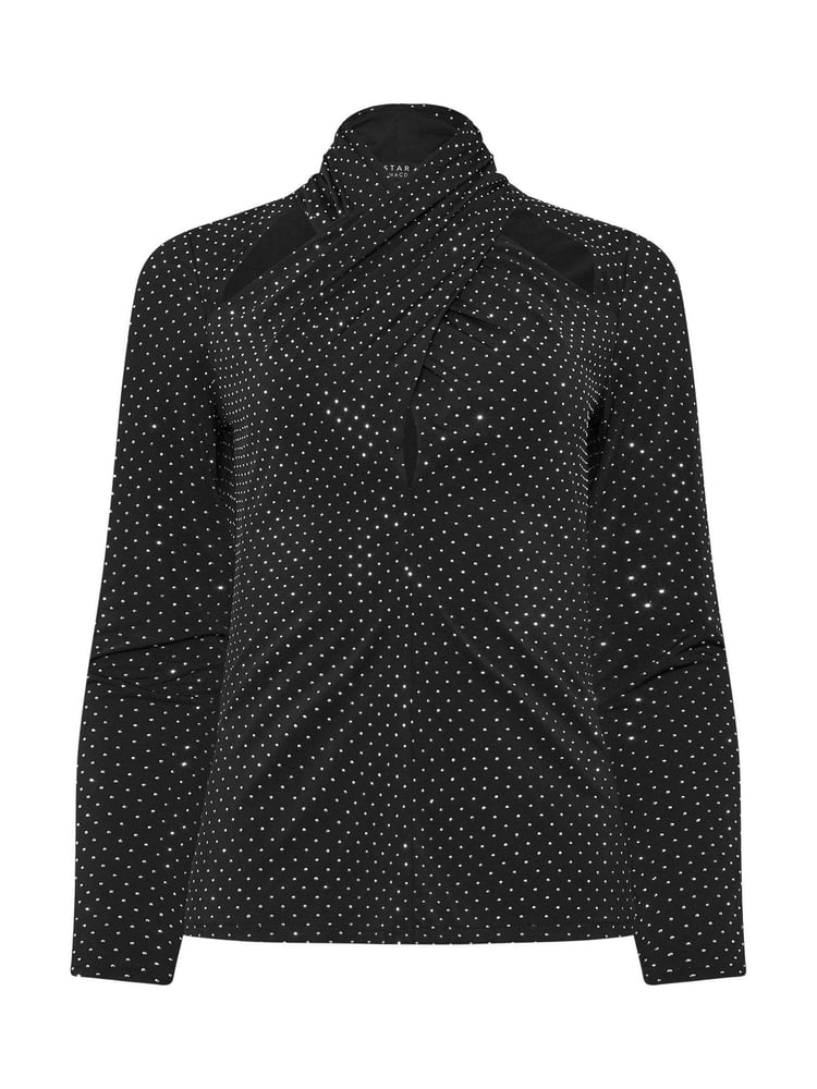 Star by Julien MacDonald Silver Diamante Cut-Out Wrap Top - Image 6 of 6