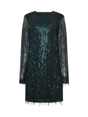 Star by Julien MacDonald Green Tassel Sequin Tunic Dress - Image 6 of 6