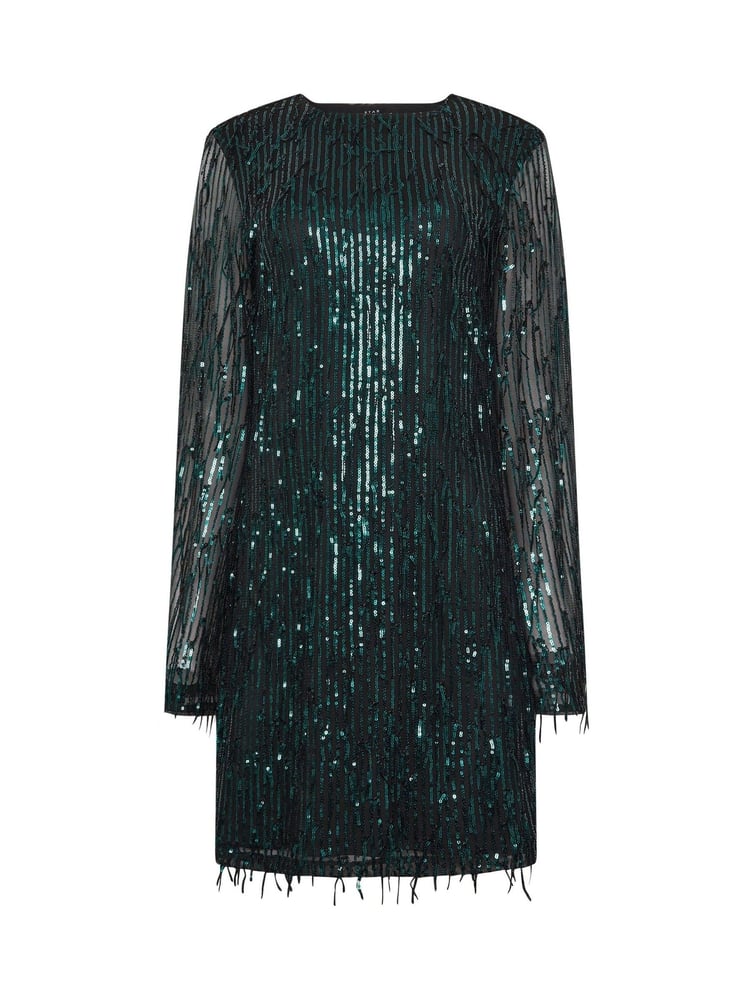 Star by Julien MacDonald Green Tassel Sequin Tunic Dress - Image 6 of 6