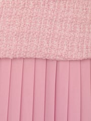 Adrianna Papell Pink Boucle Combo Midi Dress - Image 3 of 7