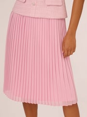 Adrianna Papell Pink Boucle Combo Midi Dress - Image 6 of 7