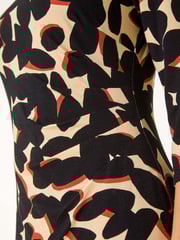 Roman Black Abstract Side Ruched Dress - Image 5 of 5