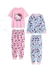 Vanilla Underground Pink Hello Kitty Girls Pyjamas 2 Pack Set - Image 1 of 5