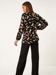 Roman Abstract Print Textured Top - Bild 3 von 5