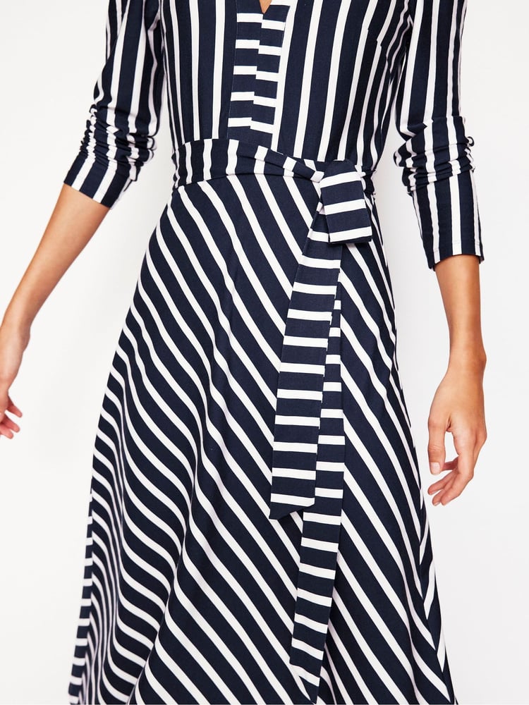 Boden Blue Imogen Collared Jersey Dress - Image 2 of 6