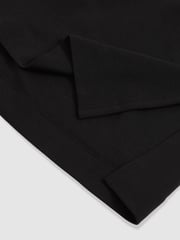 Schwarz - Reiss Annabel Stretch-Cotton Oversized V-Neck T-Shirt - Bild 6 von 6