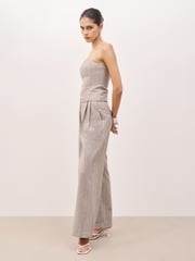 Because Of Alice Grey Herringbone Strapless Bodice Top - Image 4 of 6