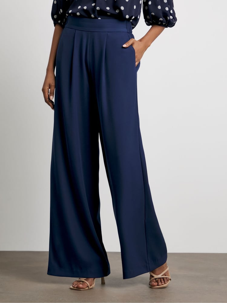 Joanna Hope Blue Wide Leg Trousers - Image 1 of 4