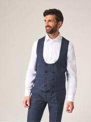 Skopes Blue Double Breasted Double Breasted Scoop Anello Suit Waistcoat - Image 1 of 4