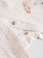 Pink 100% Cotton Frill Printed Sleepsuits 3 Pack (0-2yrs) - Image 12 of 12