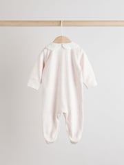 Pink 100% Cotton Frill Printed Sleepsuits 3 Pack (0-2yrs) - Image 6 of 12
