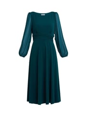 Gina Bacconi Green Piper Chiffon Sleeve Jersey Dress - Image 5 of 5