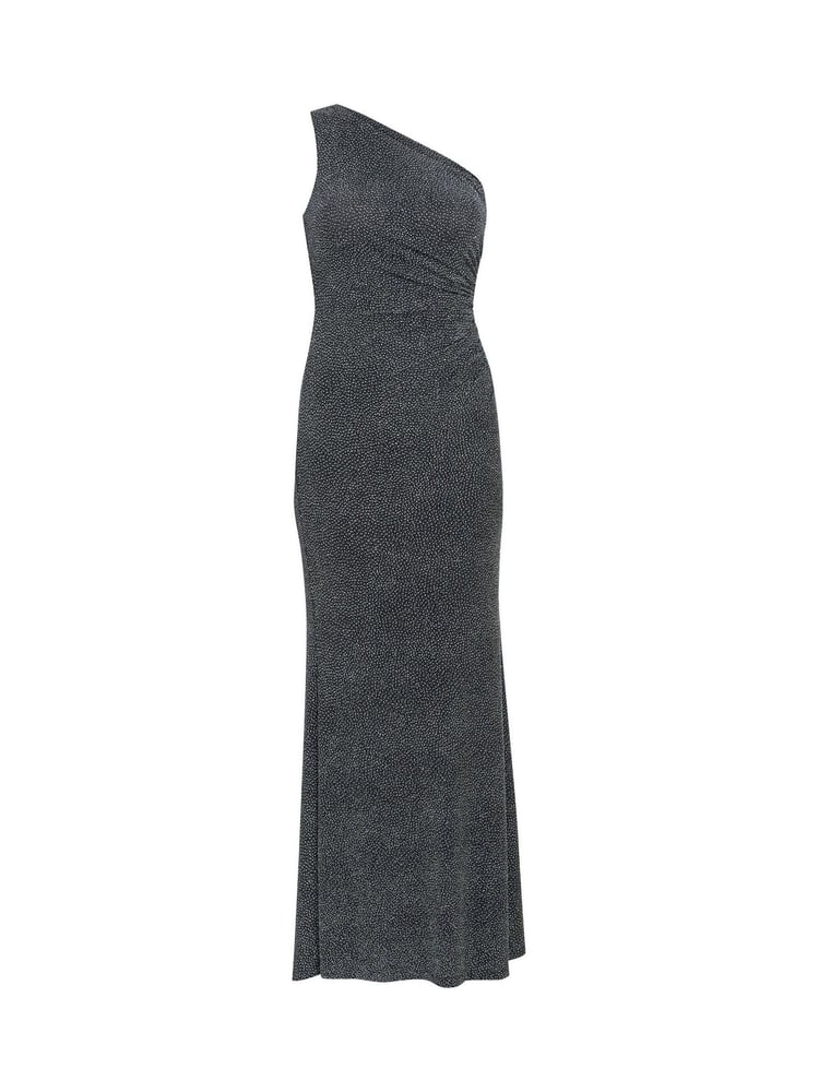 Gina Bacconi Blue Kasey Metallic Knit Dress - Image 7 of 7