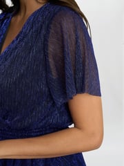Gina Bacconi Cheri Metallic Knit Tiered Dress - Image 4 of 6