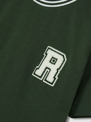 Grün - Reiss Palmers Cotton Letter-Patch T-Shirt - Bild 4 von 4