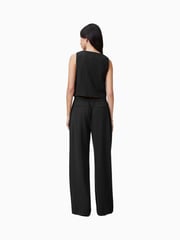 AllSaints Black Aleida Wide Leg Trousers - Image 6 of 7