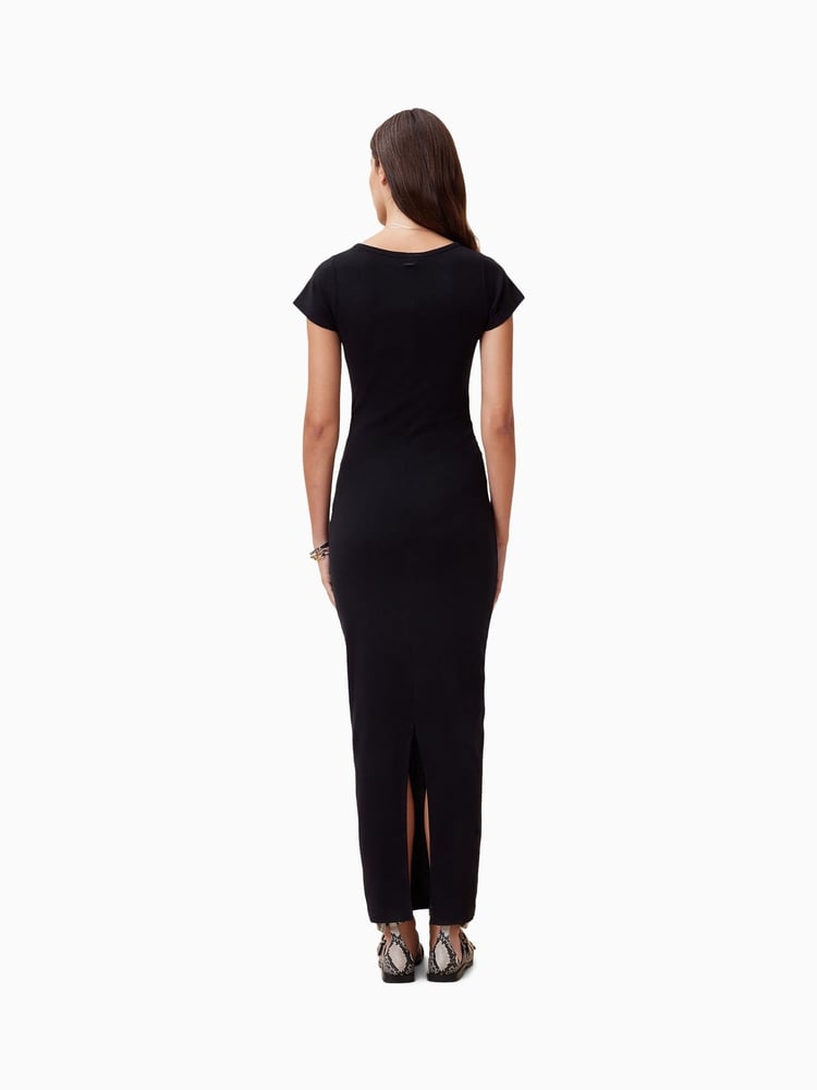 AllSaints Black Katarina Short Sleeve Dress - Image 2 of 7