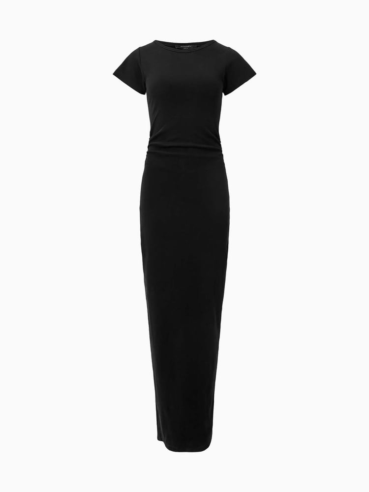 AllSaints Black Katarina Short Sleeve Dress - Image 7 of 7