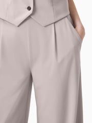 AllSaints Brown Aleida Wide Leg Trousers - Image 3 of 7