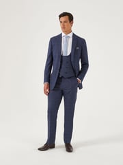 Skopes Blue Slim Fit Anello Check Suit Jacket - Image 1 of 6