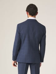Skopes Blue Slim Fit Anello Check Suit Jacket - Image 4 of 6