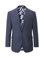 Skopes Blue Slim Fit Anello Check Suit Jacket - Image 6 of 6