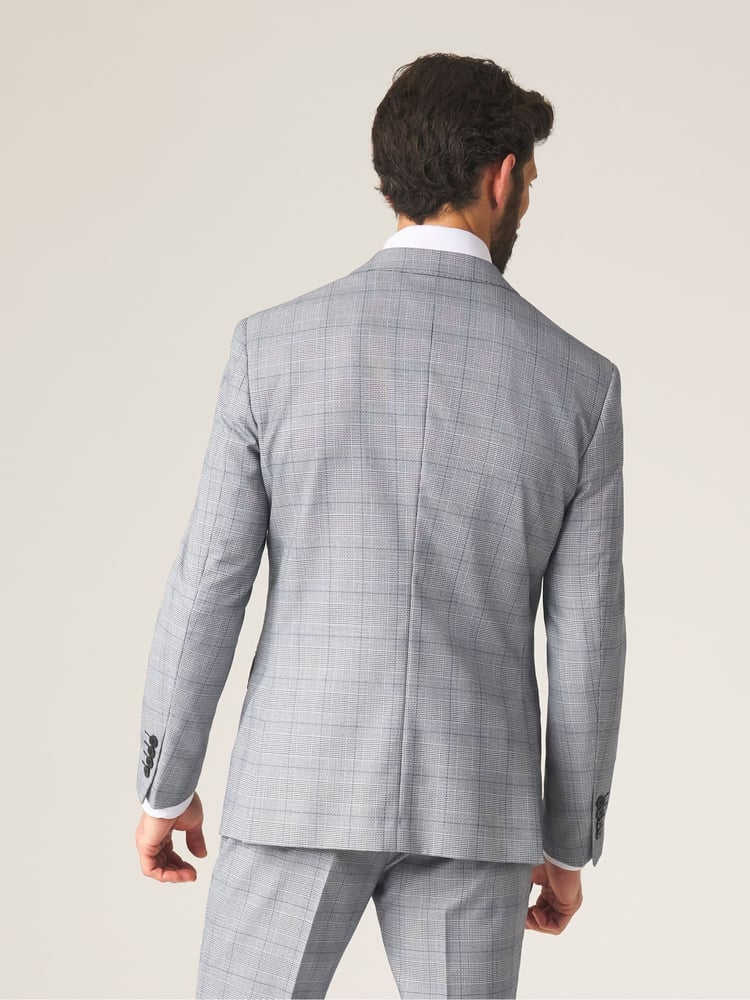 Skopes Grey Slim Fit Anello Check Suit Jacket - Image 3 of 3
